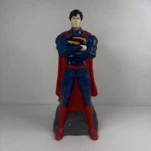 Superman Coin Bank 14" Tall DC Comics Plastic Superhero with Stopper